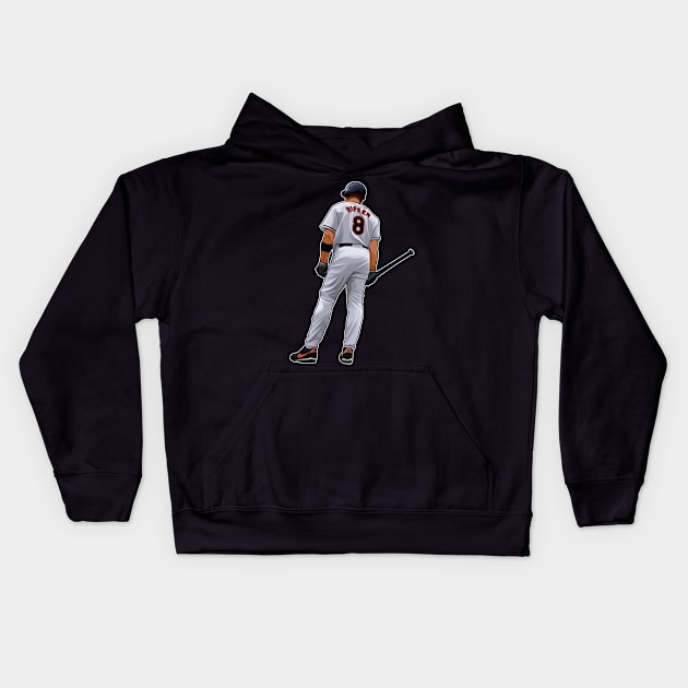 Cal ripken Jr #8 Wait for Bat Kids Hoodie by RunAndGow